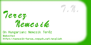 terez nemcsik business card
